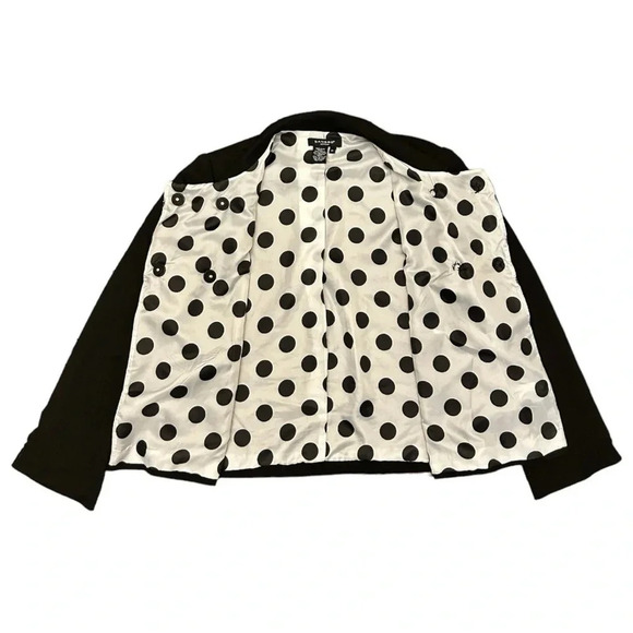 Sandro Women’s Black Big Button Double Breasted Crop Blazer Size M Office Work - Picture 3 of 8